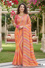 Parvana Vol 09 - Fancy Swarovski Printed Saree 6 Pcs Set