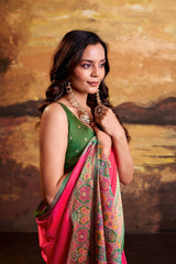 RajPath Fabrics Vrindavan Silk Vol-02 Patola Silk Saree - 6 Pcs Set
