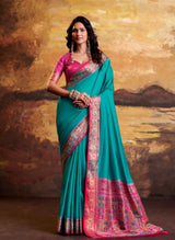 RajPath Fabrics Vrindavan Silk Vol-02 Patola Silk Saree - 6 Pcs Set