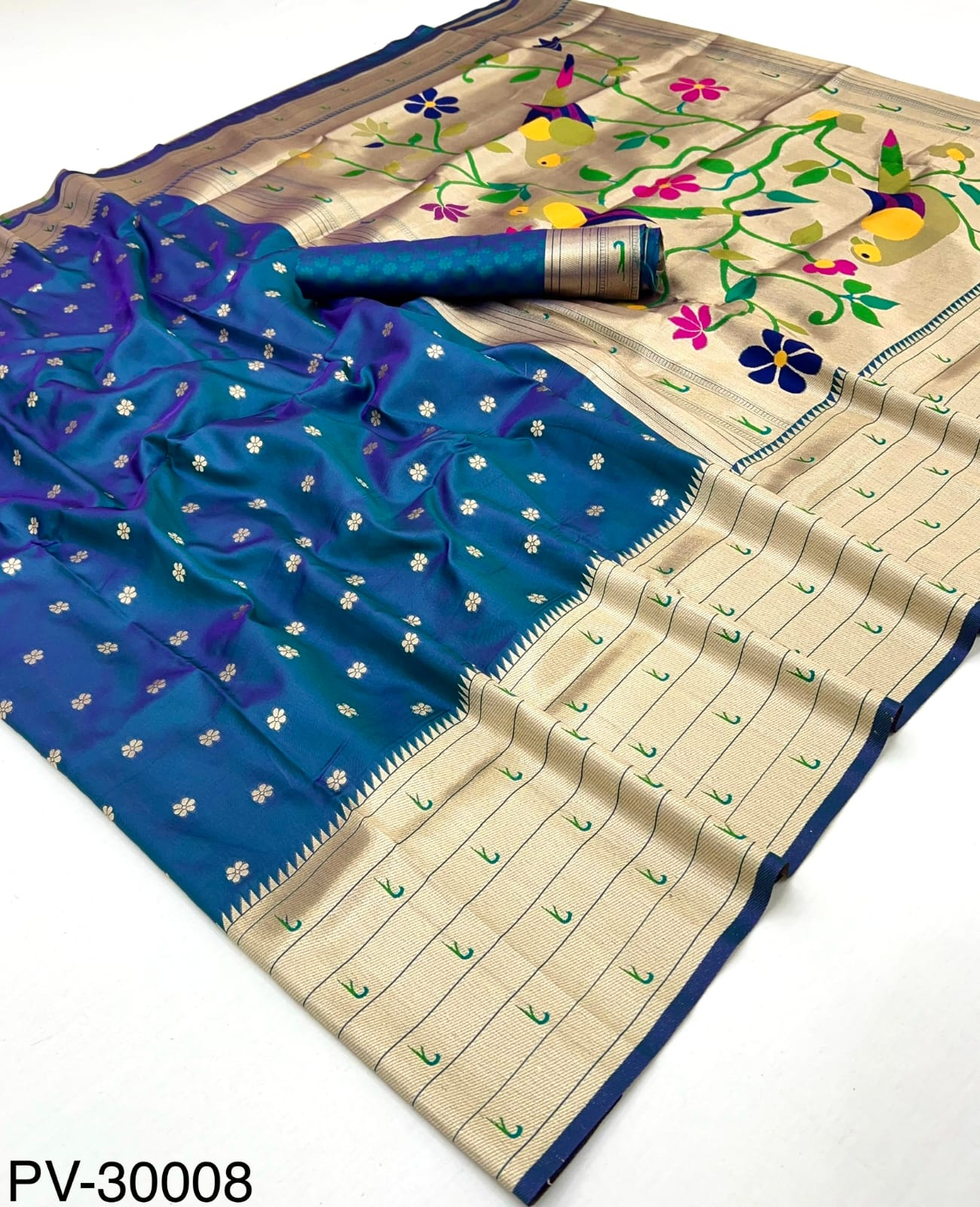 RajPath Fabrics Pavitra Paithani Pure Paithani Silk Saree - Zari Weaving