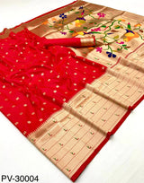 RajPath Fabrics Pavitra Paithani Pure Paithani Silk Saree - Zari Weaving