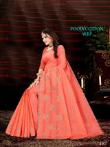 Pooja Cotton Work Saree W.B.P – Set of 8 Pcs -M.R. Saree Emporium