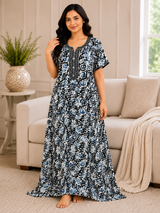 Premium Soft Cotton Printed Nighty - 5 Pcs Set