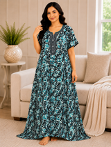 Premium Soft Cotton Printed Nighty - 5 Pcs Set