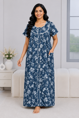 Soft Rayon Printed Nighty – 2 Pcs Set