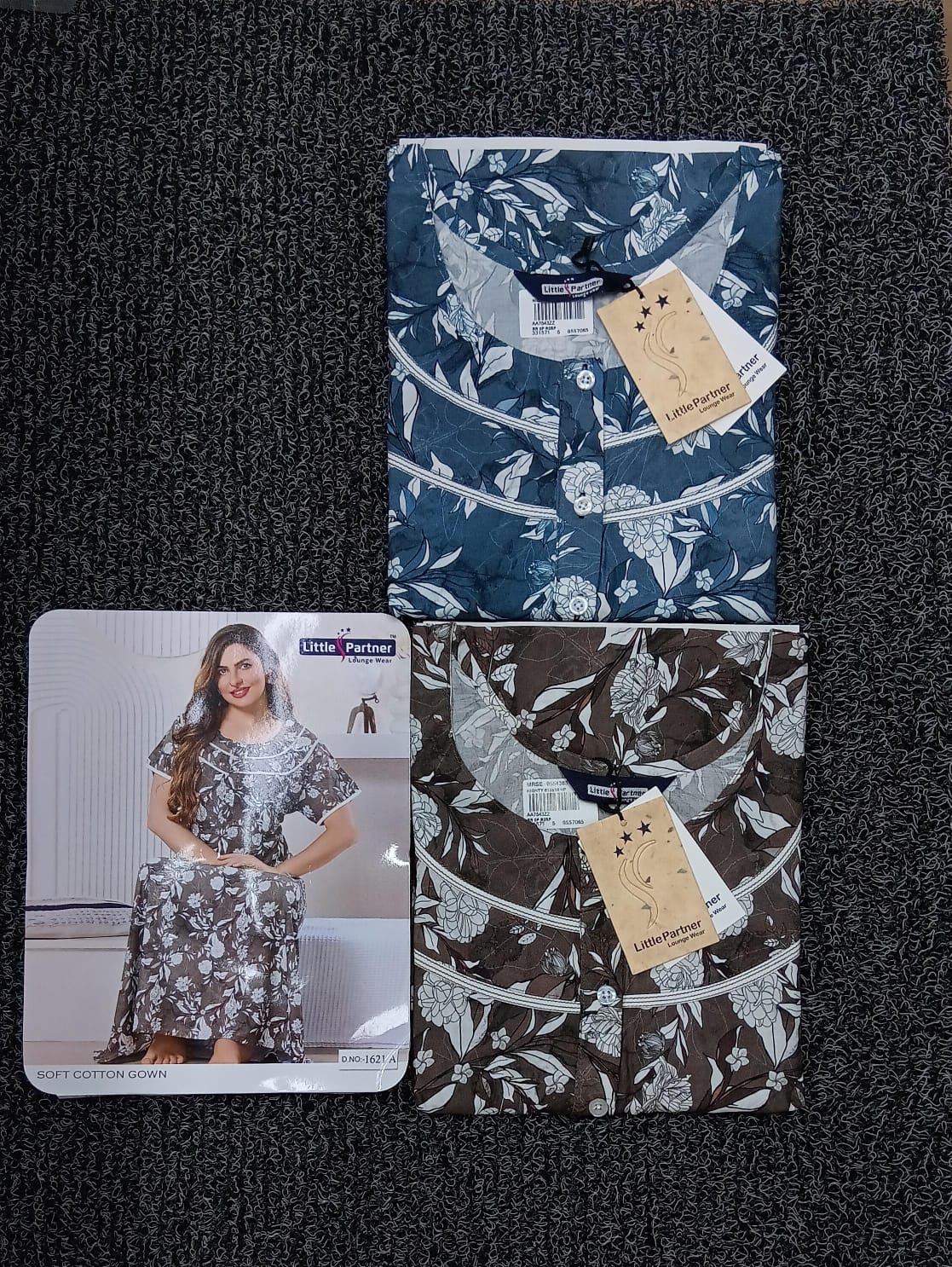 Soft Rayon Printed Nighty – 2 Pcs Set