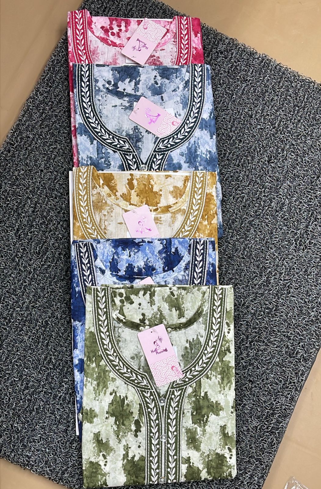 Premium Soft Cotton Printed Nighty - 5 Pcs Set