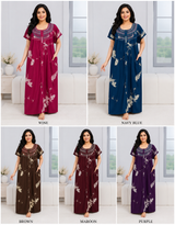 Soft Rayon Printed Nighty – 5 Pcs Set