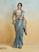 Women's Pure Handloom Khadi Silk Woven Border Saree