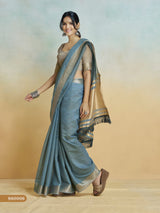 Women's Pure Handloom Khadi Silk Woven Border Saree