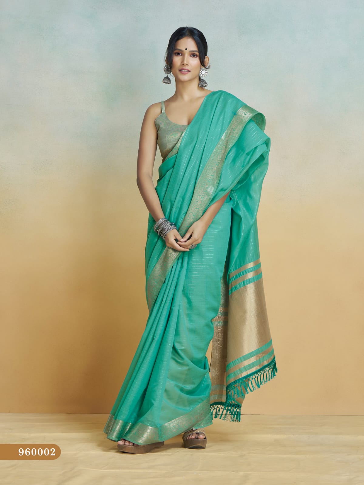 Women's Pure Handloom Khadi Silk Woven Border Saree