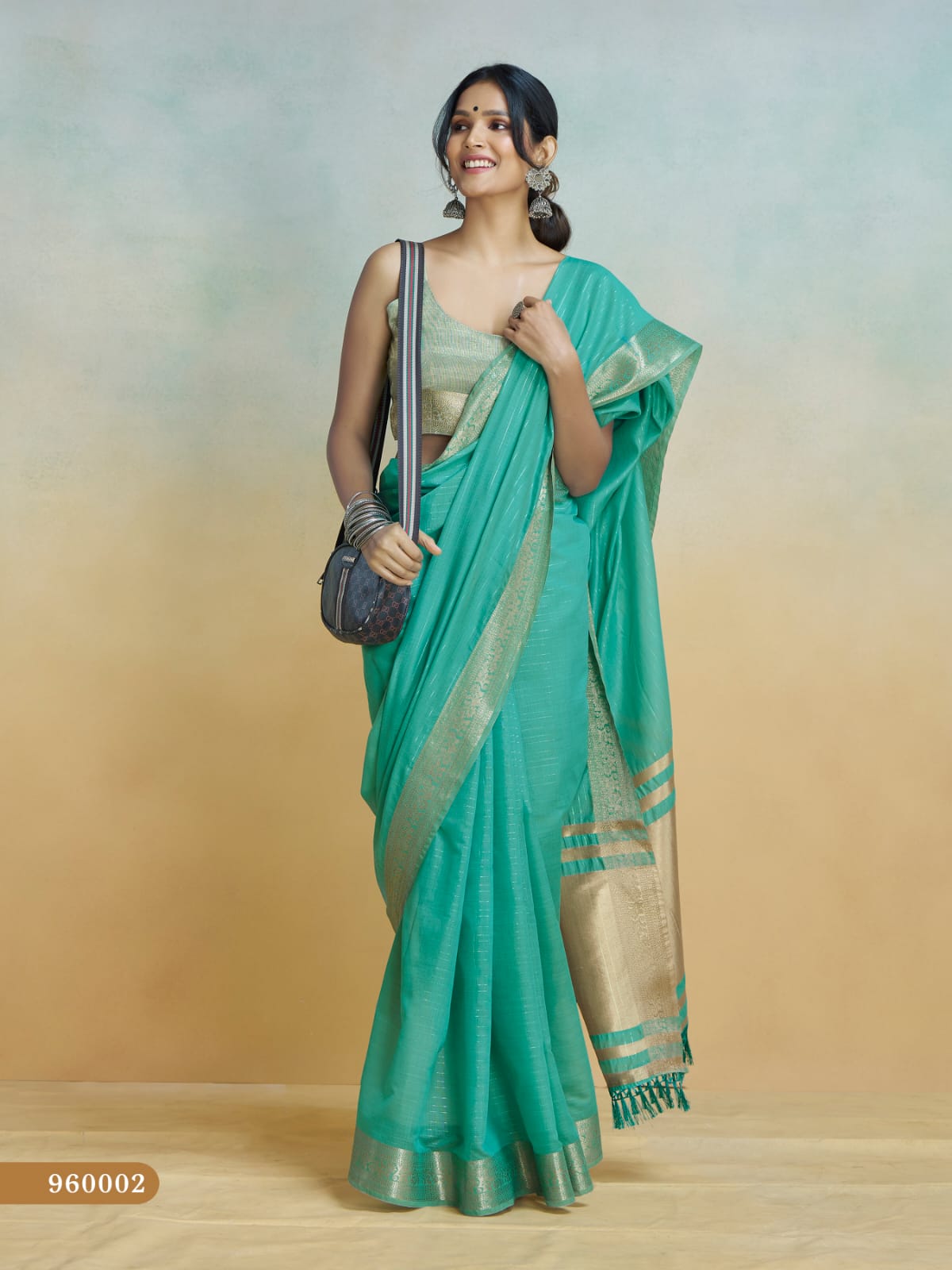 Women's Pure Handloom Khadi Silk Woven Border Saree