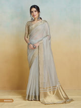 Women's Pure Handloom Khadi Silk Woven Border Saree