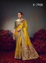 Pure Satin Saree - Fancy Lace Border with Designer Embroidered Blouse