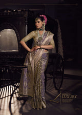 Pure Viscose Tissue Saree with Handworked Pallu