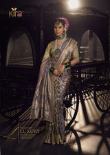 Pure Viscose Tissue Saree with Handworked Pallu