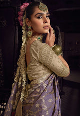 Pure Viscose Tissue Saree with Handworked Pallu