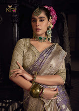 Pure Viscose Tissue Saree with Handworked Pallu