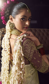 Pure Viscose Tissue Saree with Handworked Pallu