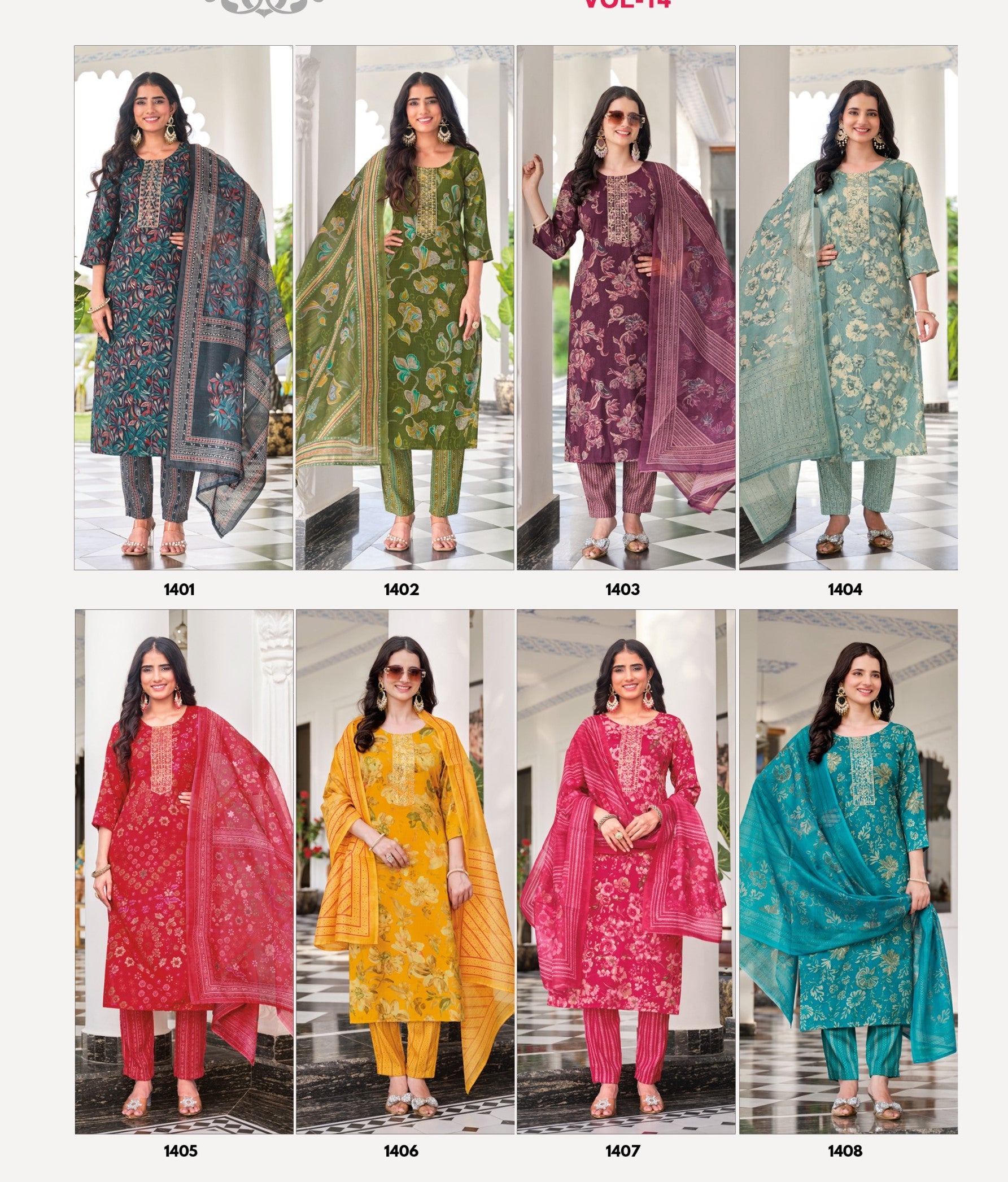 RADHIKA Lifestyle Seerat Vol 14 Heavy Rayon 8 Pcs Set