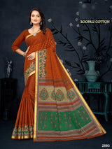 Roopali Cotton Fancy Saree – 8 Pcs Set -Printed Cotton Fabric M.R. Saree Emporium
