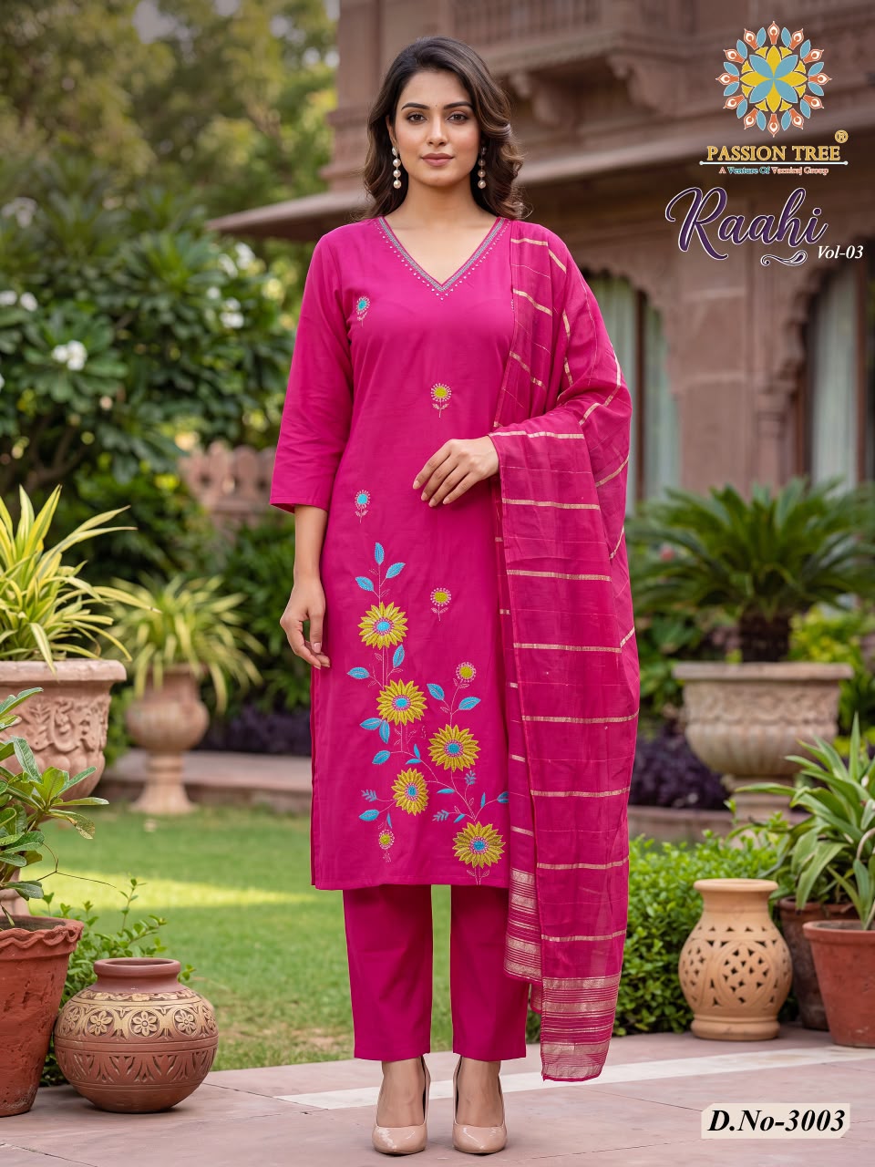 Passion Tree Raahi Vol 3 Roman Silk Embroidery 8 Pcs Set