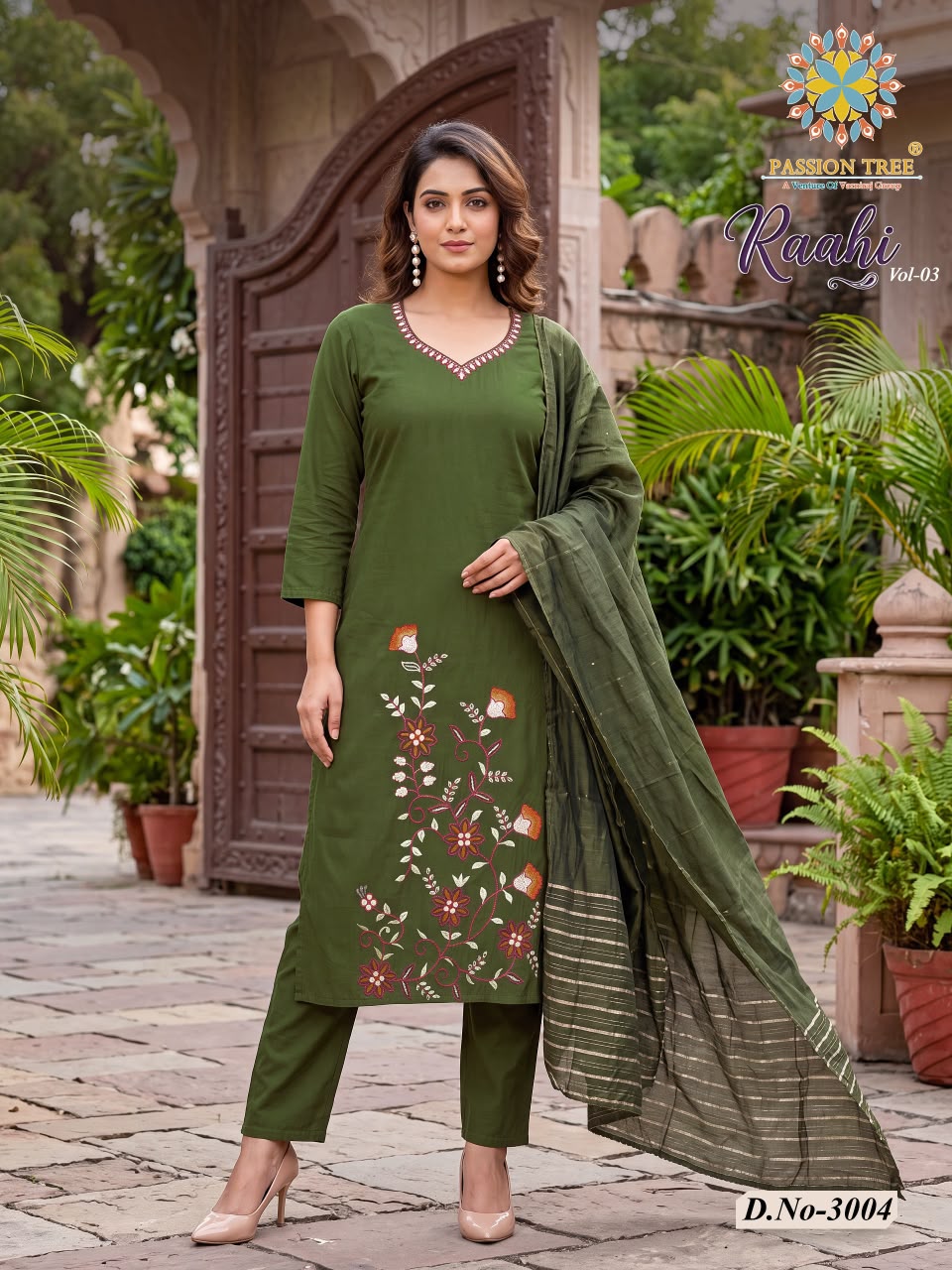 Passion Tree Raahi Vol 3 Roman Silk Embroidery 8 Pcs Set