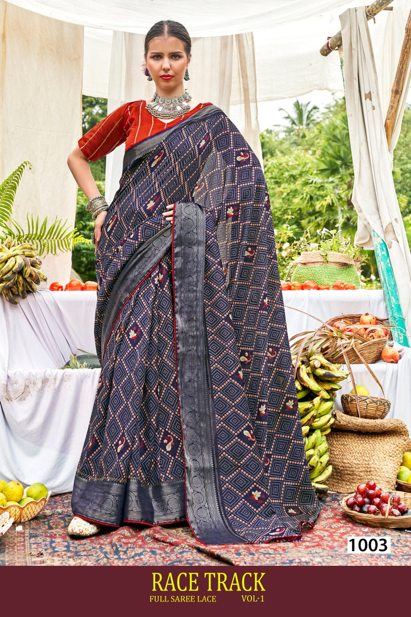 Race Track Vol-01 Cotton Fancy Print Saree – M.R. Saree Emporium