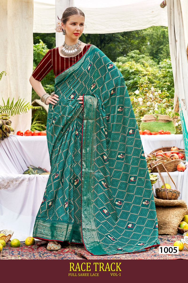Race Track Vol-01 Cotton Fancy Print Saree – M.R. Saree Emporium
