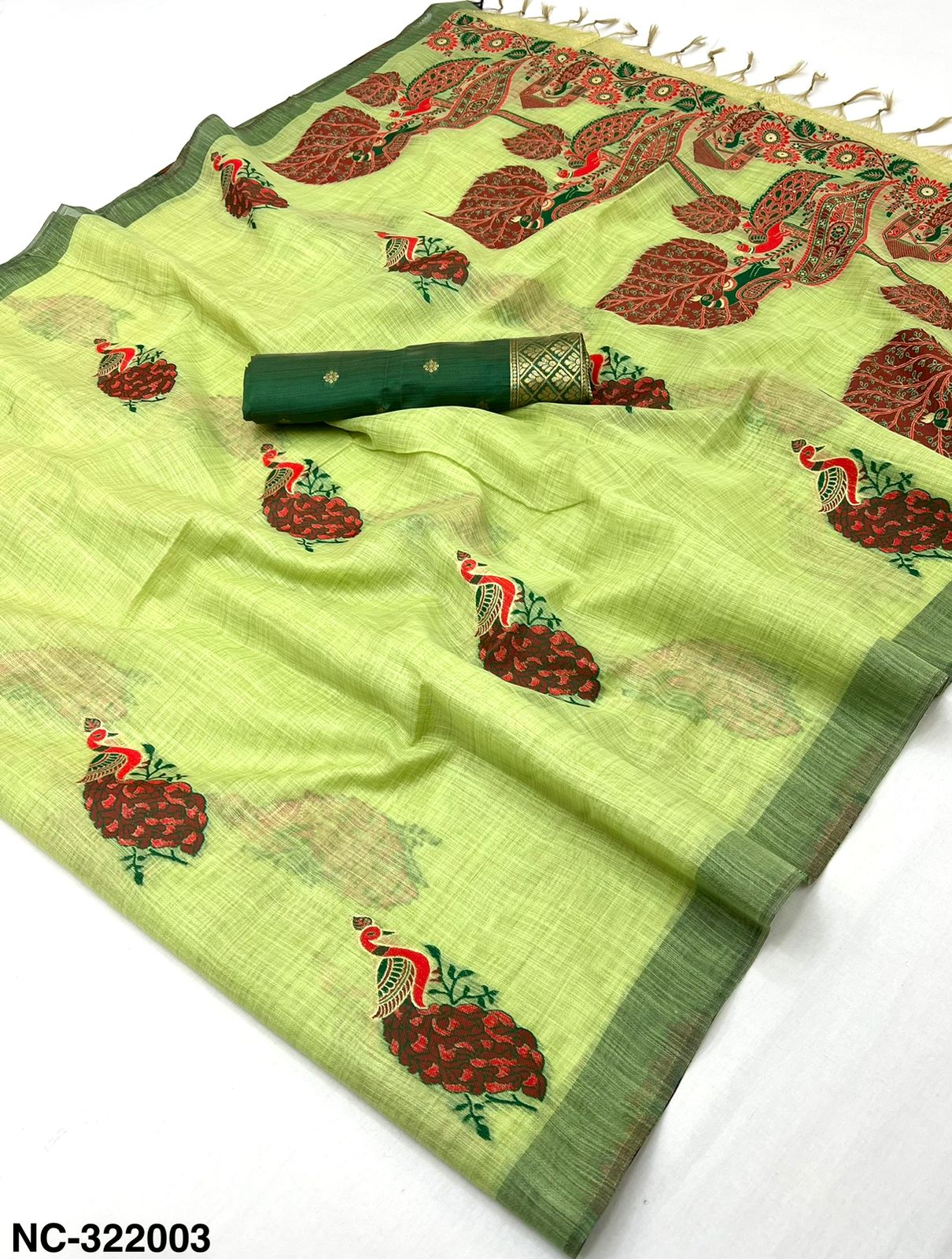 RajMata Nakshtra Series Soft Cotton Saree - Elegant Jamdani Style Weaving Traditional Woven Cotton Saree