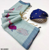 RajMata Nakshtra Series Soft Cotton Saree - Elegant Jamdani Style Weaving Traditional Woven Cotton Saree