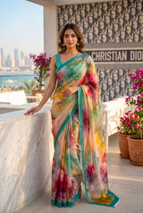RajMata Ruby Crepe 8 Pcs Set  Soft Italian Crepe with Fancy Digital Prints