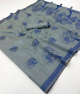 Tapti Cotton Saree - Soft Cotton with Fancy Jamdani Style Weaving