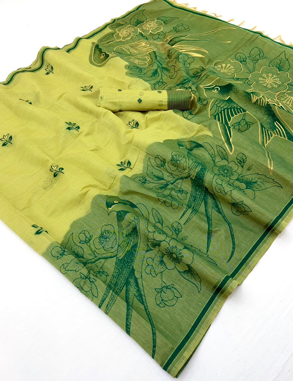 RajMata Tapti Cotton Saree - Fancy Jamdani Weaving