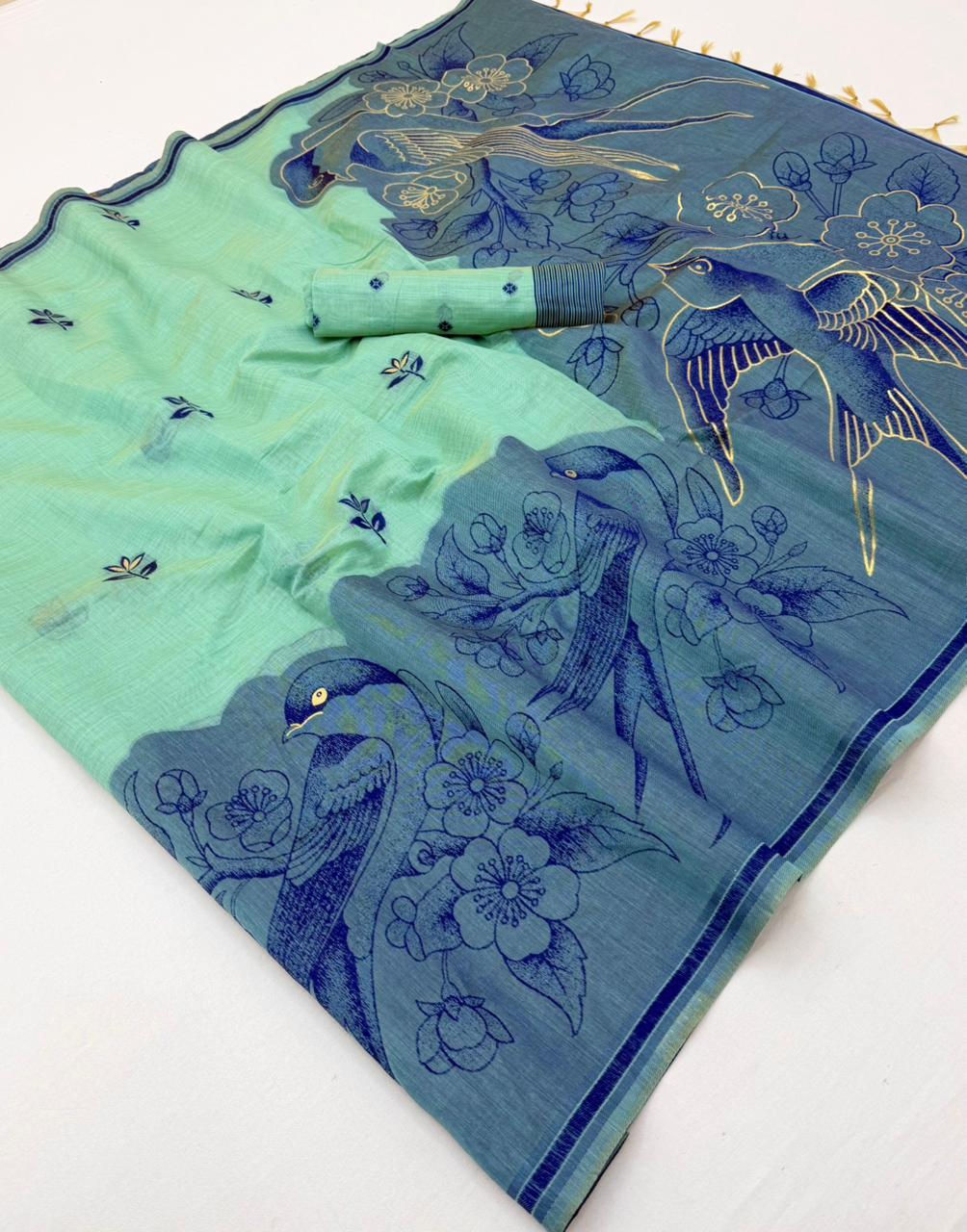 RajMata Tapti Cotton Saree - Fancy Jamdani Weaving
