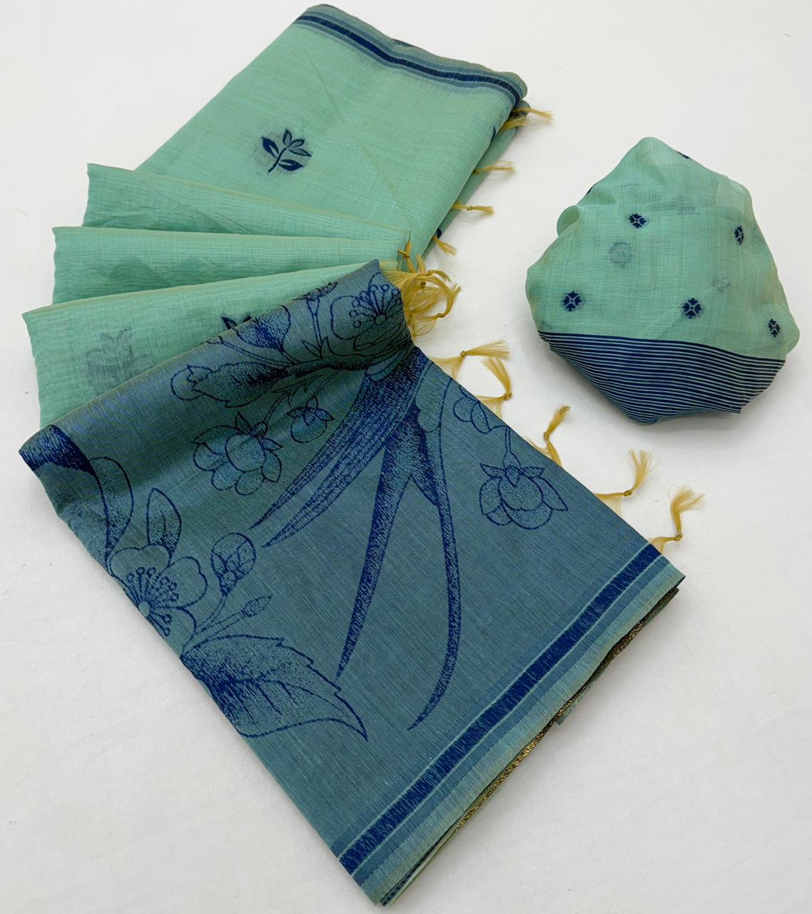 RajMata Tapti Cotton Saree - Fancy Jamdani Weaving