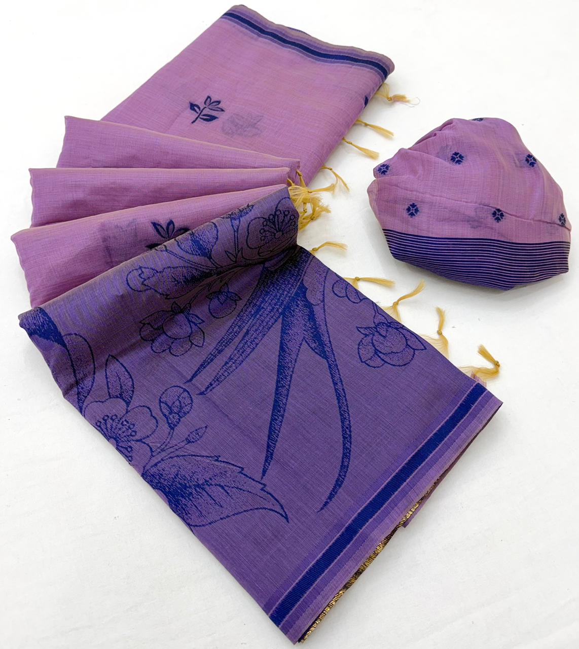 RajMata Tapti Cotton Saree - Fancy Jamdani Weaving