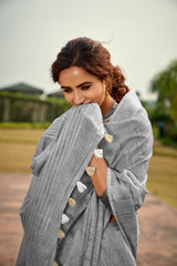 RajPath Abhirupi Silk Soft Linen Silk Saree - Khadi Design
