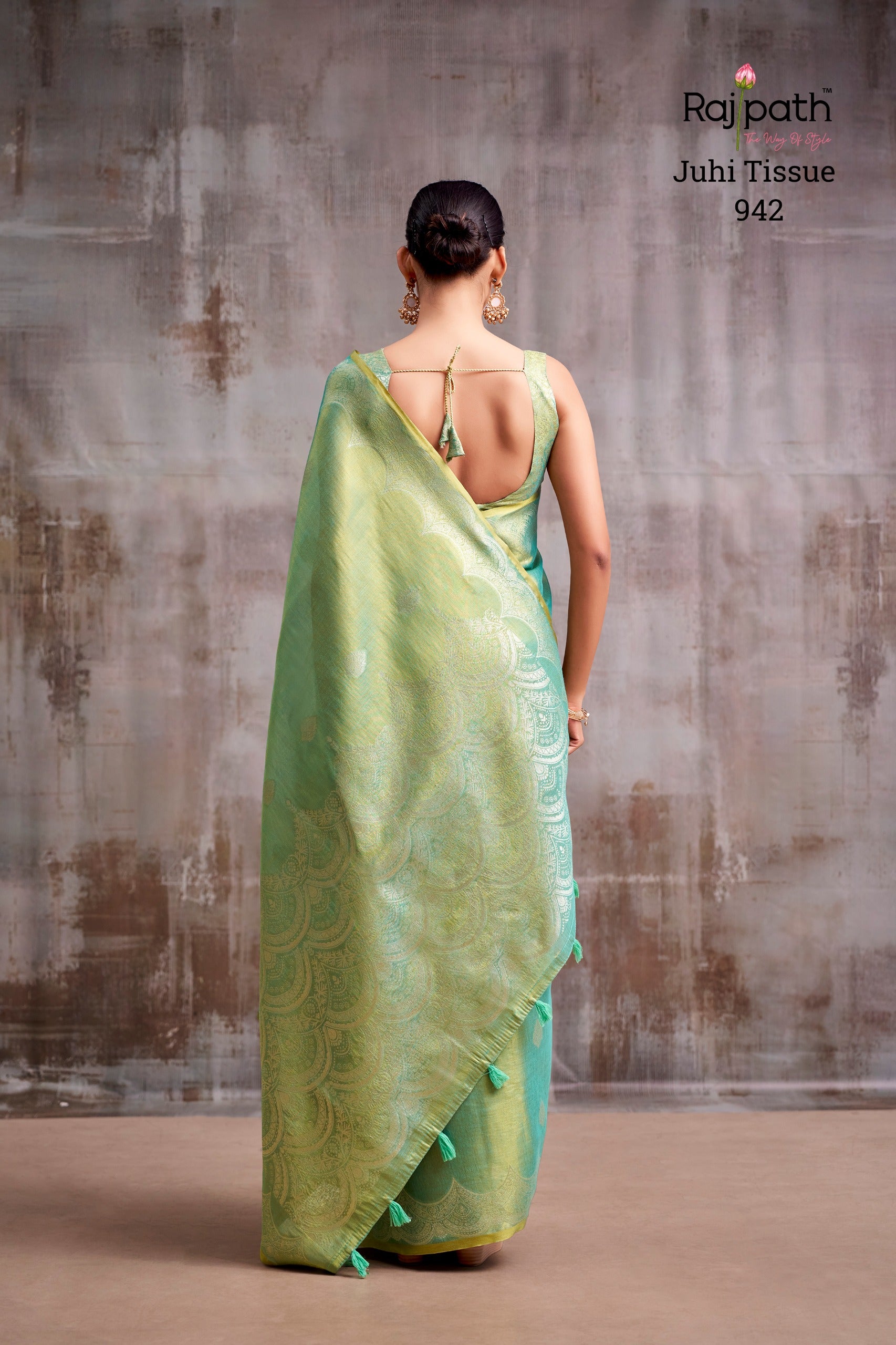 Premium Tissue Silk Saree with Elegant Woven Border