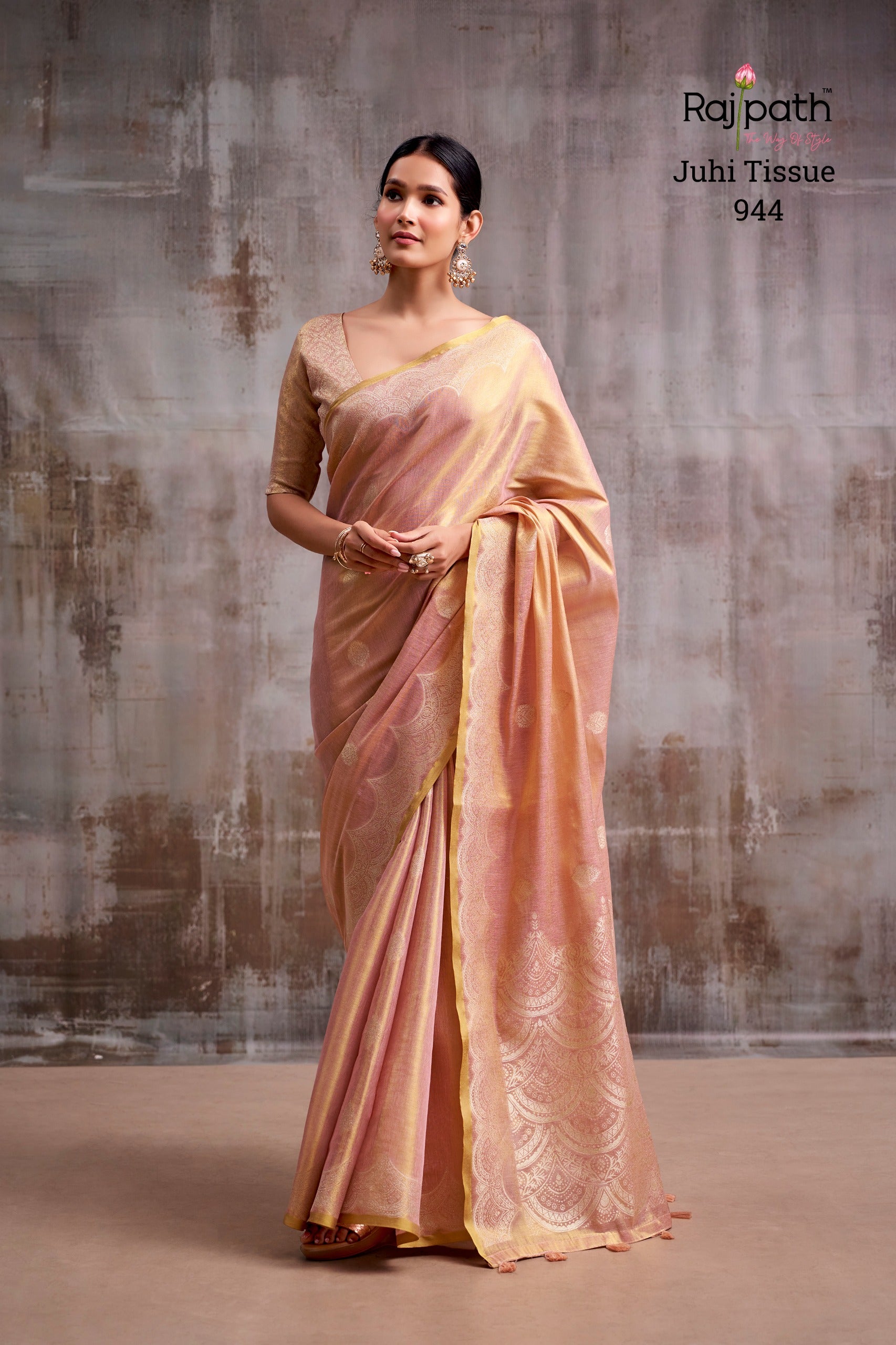RajPath Fabrics Juhi Tissue Silk Saree Collection - 6 Pcs Set