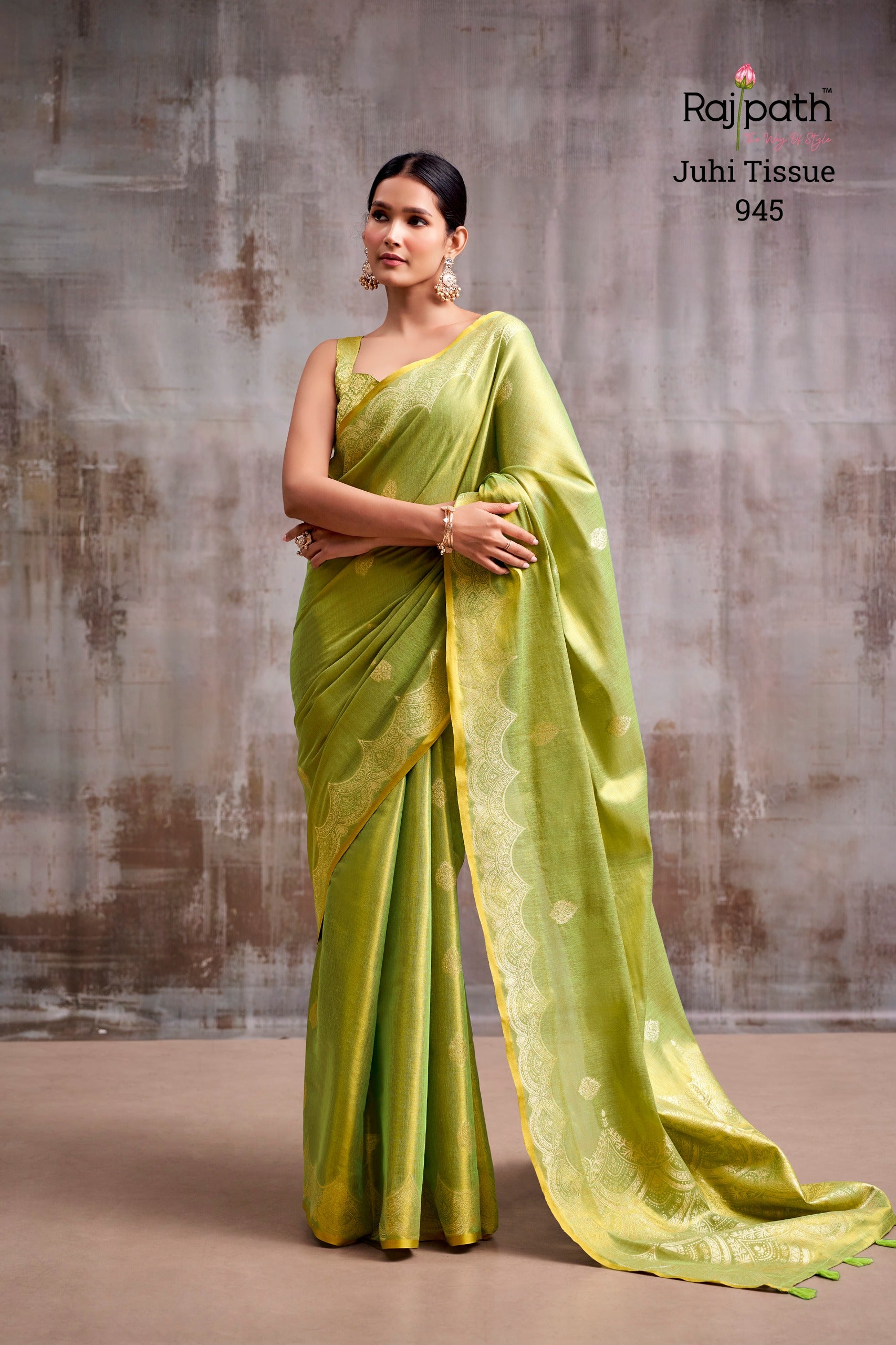 RajPath Fabrics Juhi Tissue Silk Saree Collection - 6 Pcs Set