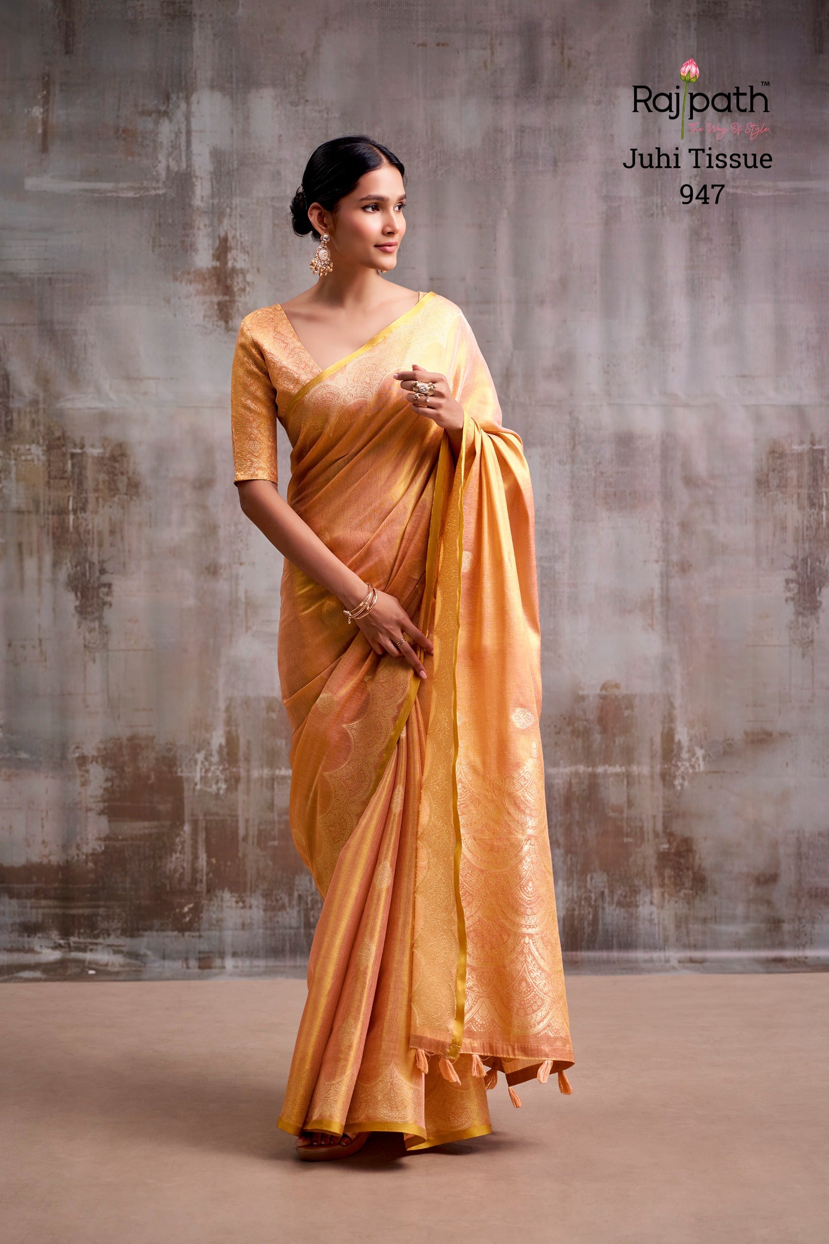 RajPath Fabrics Juhi Tissue Silk Saree Collection - 6 Pcs Set