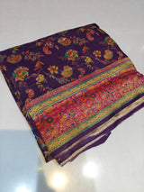RajPath Pashmina Position Print Saree - Pure Viscose Satin 3 Pcs Set