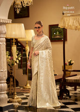 RajPath Shella Soft Satin Silk Saree With Rich Woven Design - Elegant Party Wear Saree With Blouse - M.R. Saree Emporium