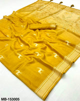 Rajyog Masaba Pure Viscose Saree with Zari Weaving & Hand Dyeing - 4 Piece Set & Single Piece Available - M.R. Saree Emporium