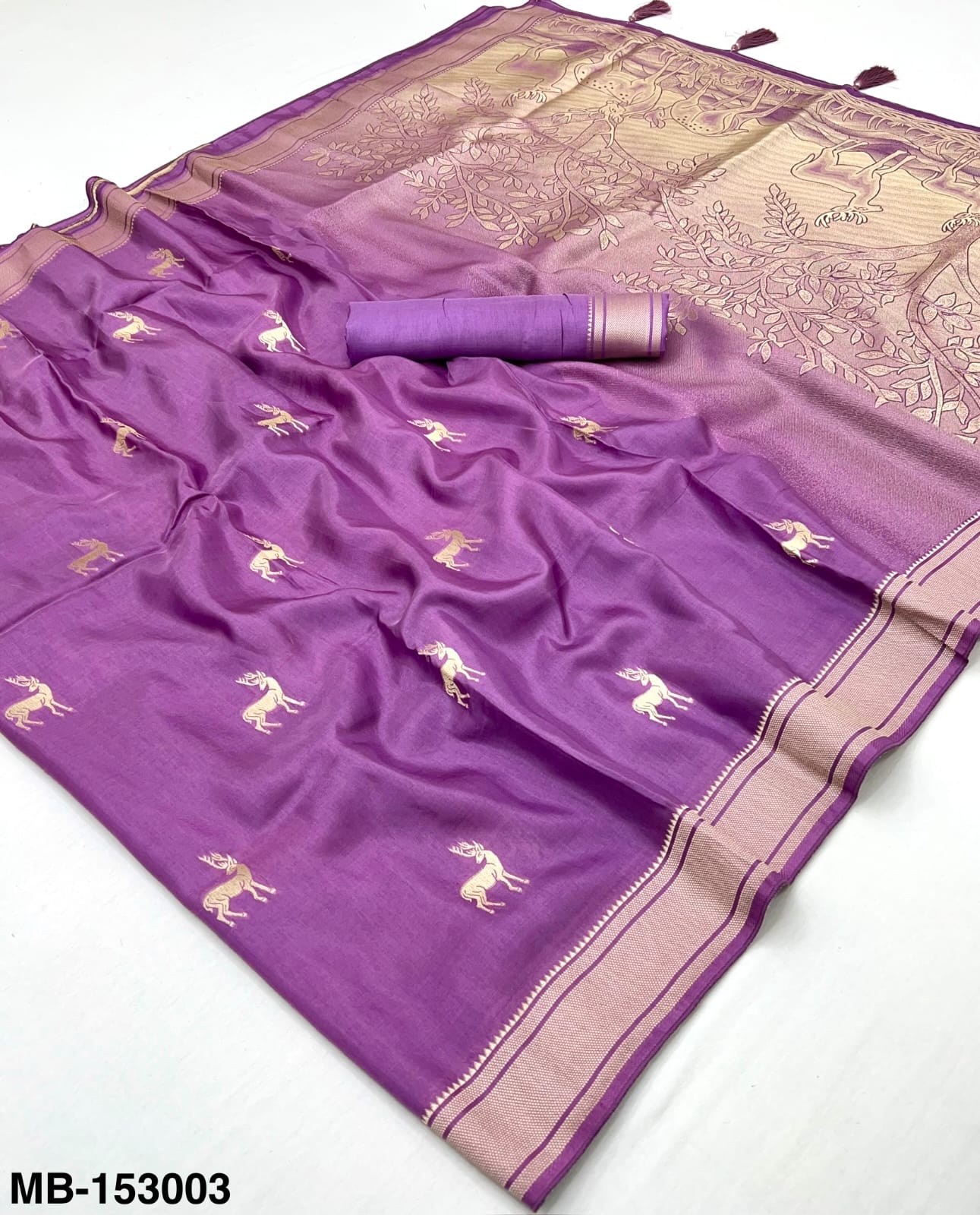 Rajyog Masaba Pure Viscose Saree with Zari Weaving & Hand Dyeing - 4 Piece Set & Single Piece Available - M.R. Saree Emporium