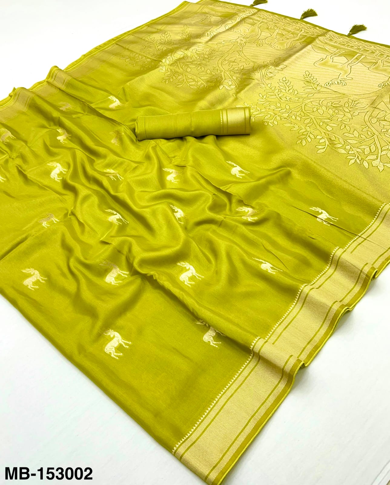 Rajyog Masaba Pure Viscose Saree with Zari Weaving & Hand Dyeing - 4 Piece Set & Single Piece Available - M.R. Saree Emporium