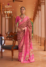 Rajyog RajVansh Pure Silk Patola Saree - 8 Pcs Set