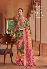 Rajyog RajVansh Pure Silk Patola Saree - 8 Pcs Set