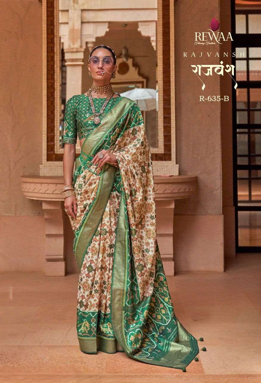 Rajyog RajVansh Pure Silk Patola Saree - 8 Pcs Set